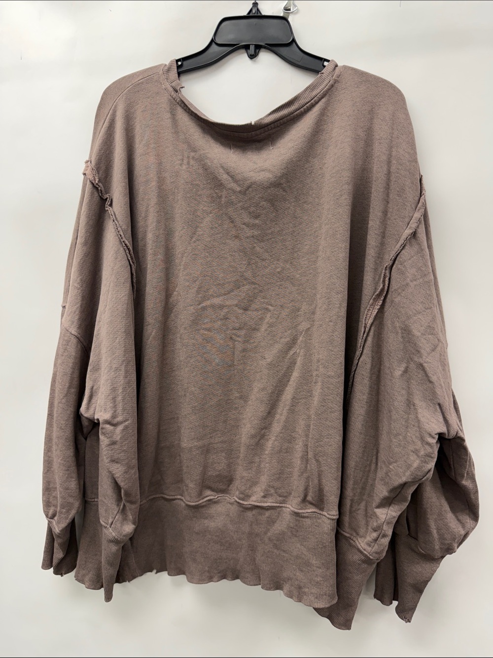 We The Free Brown Off-the-Shoulder Relaxed Knit Sweater - Picture 6 of 7